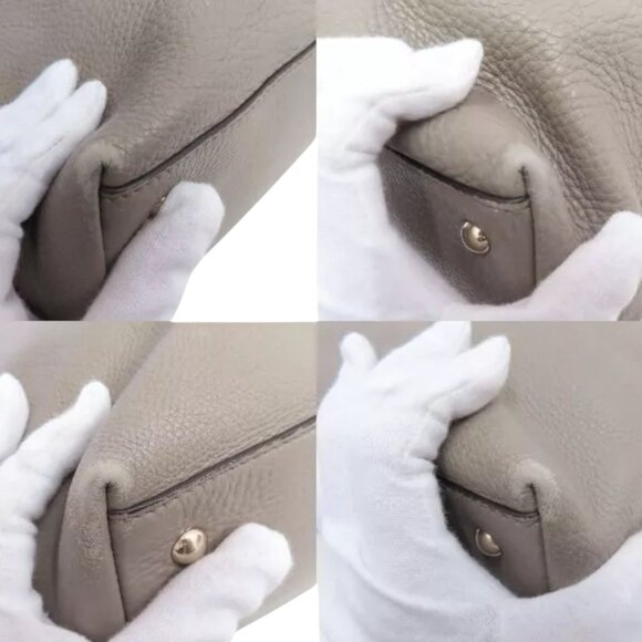 206464BR (X6) Gucci Crossbody Bag Soho Interlocking 2 Way Gray Leather - Picture 10 of 13